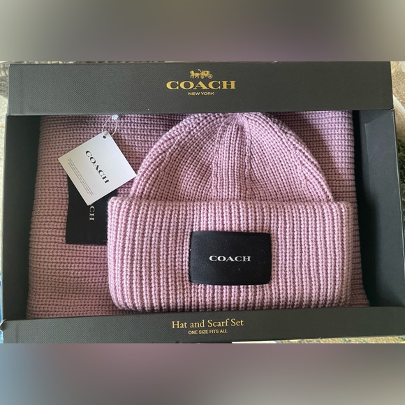 Coach Accessories - Coach Beanie and Scarf Set NWT